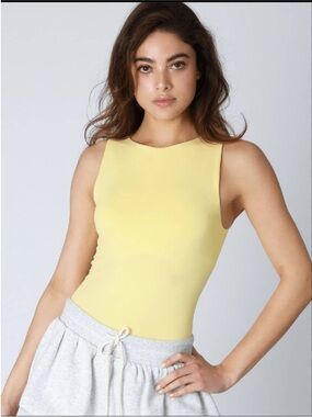 Nikibiki Light Yellow Fitted Tank Top